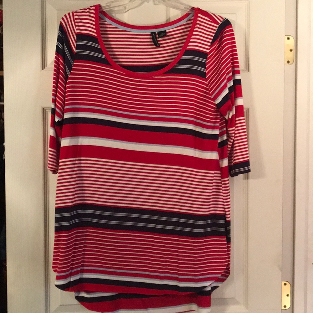 Plus size 3/4 sleeve blouse
